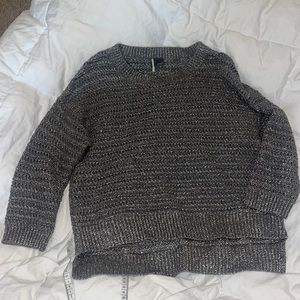 Sparkle and fade Anthropology Gray Knit Sweater Top